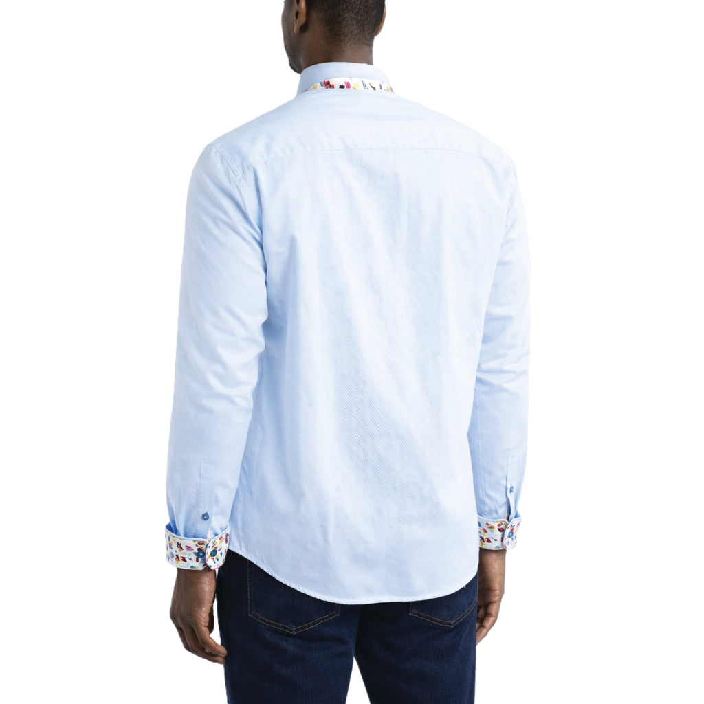 Sinai Collection Luxe Cotton Cocktail Blue Dress Shirt