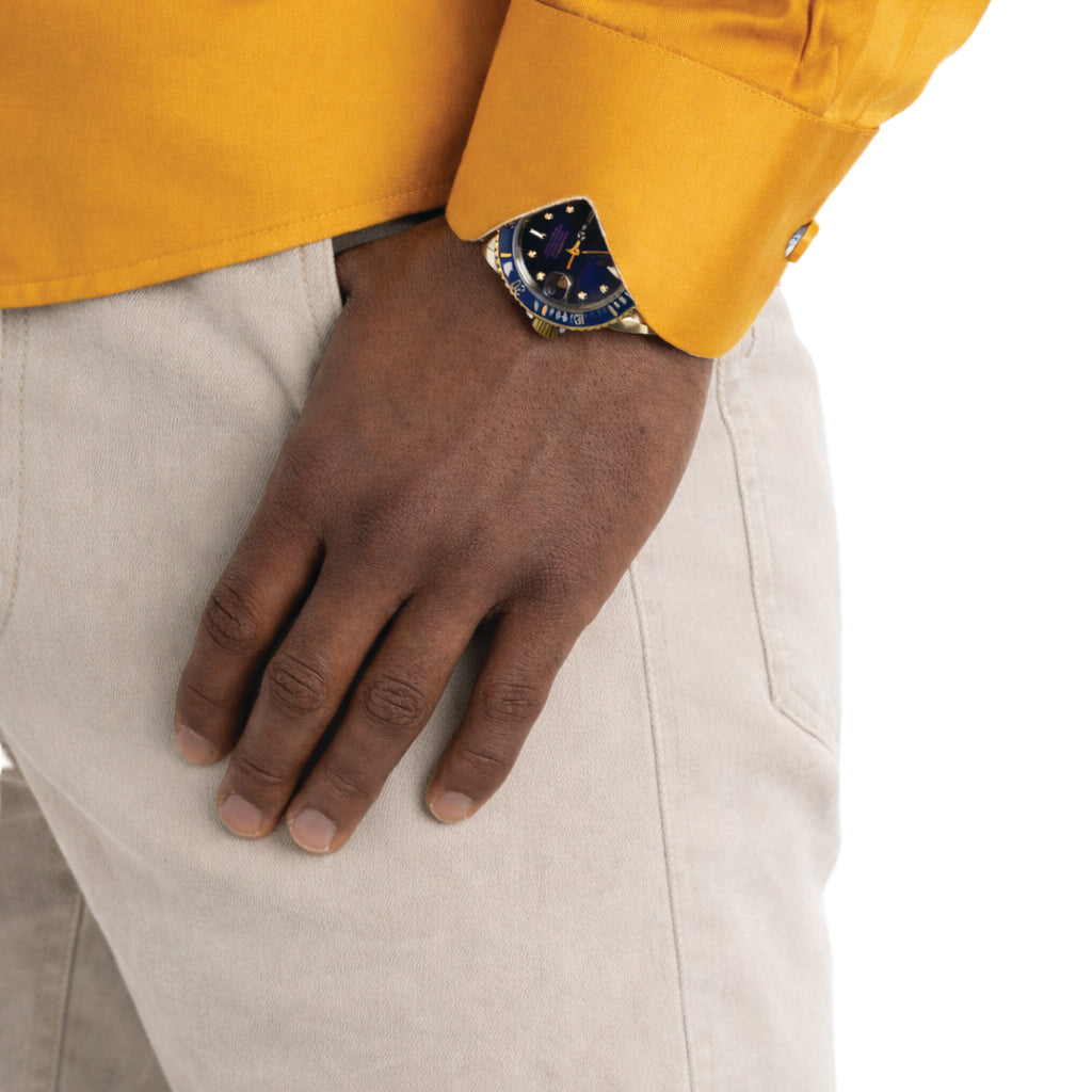 Sinai Collection Luxe Cotton Cocktail Mustard Dress Shirt