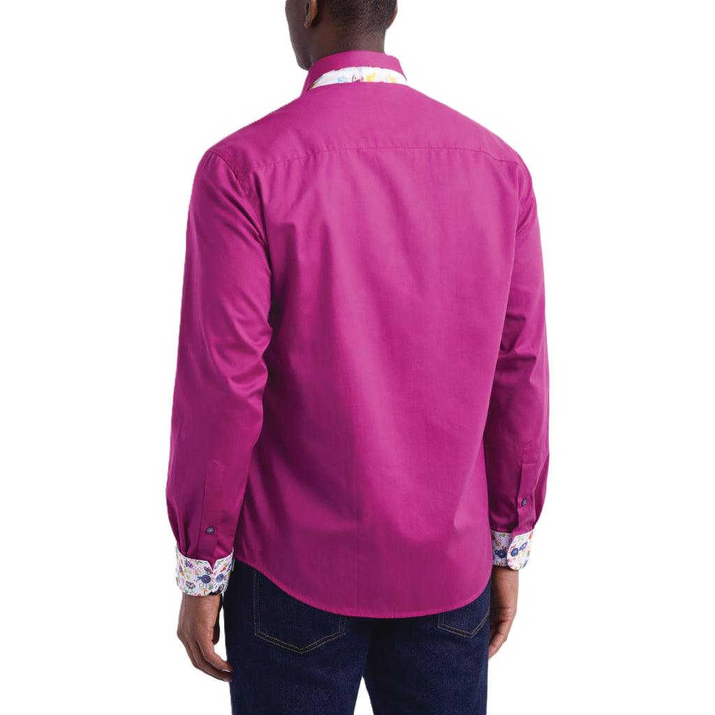 Sinai Collection Luxe Cotton Cocktail Purple Dress Shirt