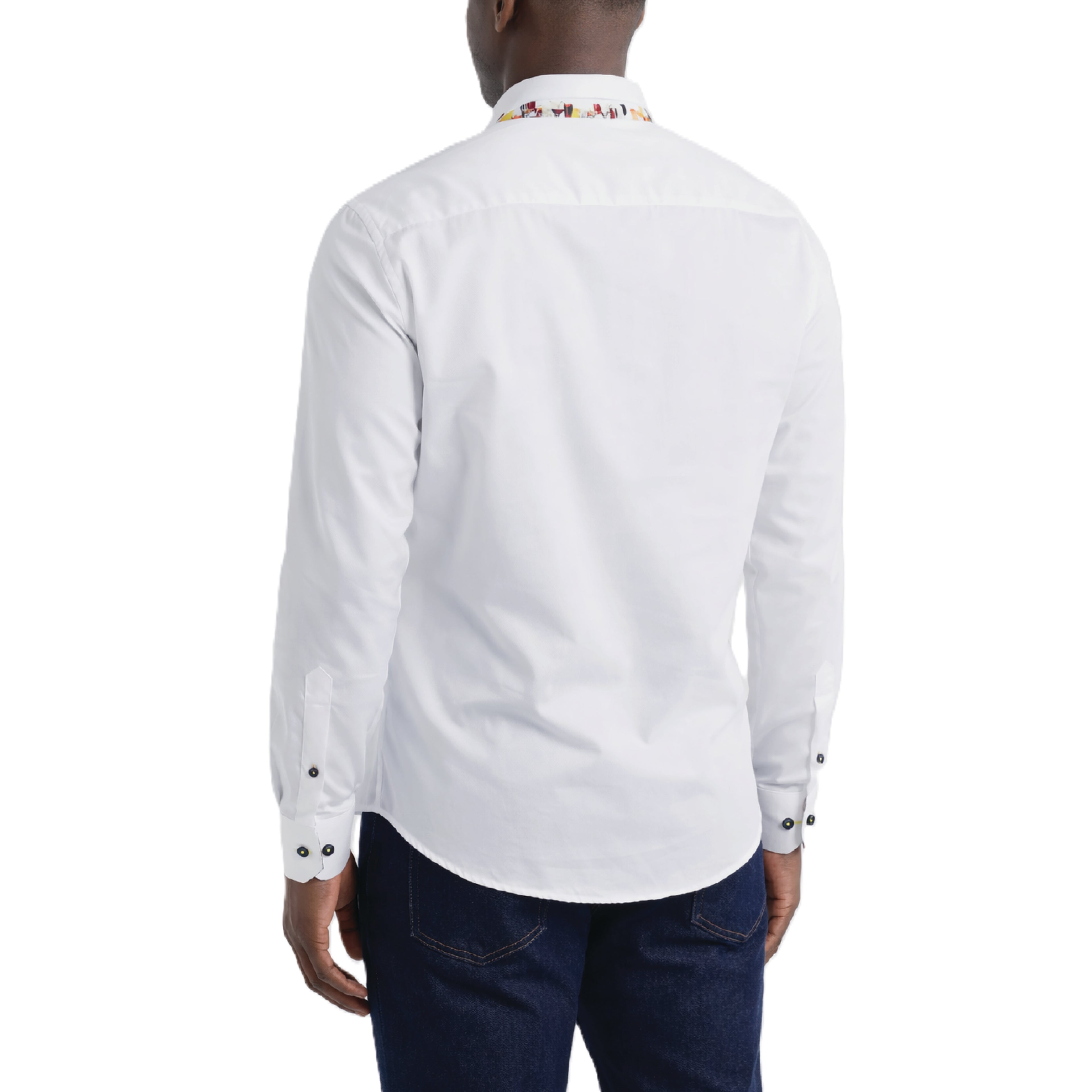 Sinai Collection Luxe Cotton Cocktail White Dress Shirt