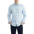 Sinai Collection Luxe Cotton Feather Blue Dress Shirt