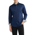 Sinai Collection Luxe Cotton Feather Navy Dress Shirt