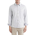 Sinai Collection Luxe Cotton Feather Striped Beige Dress Shirt