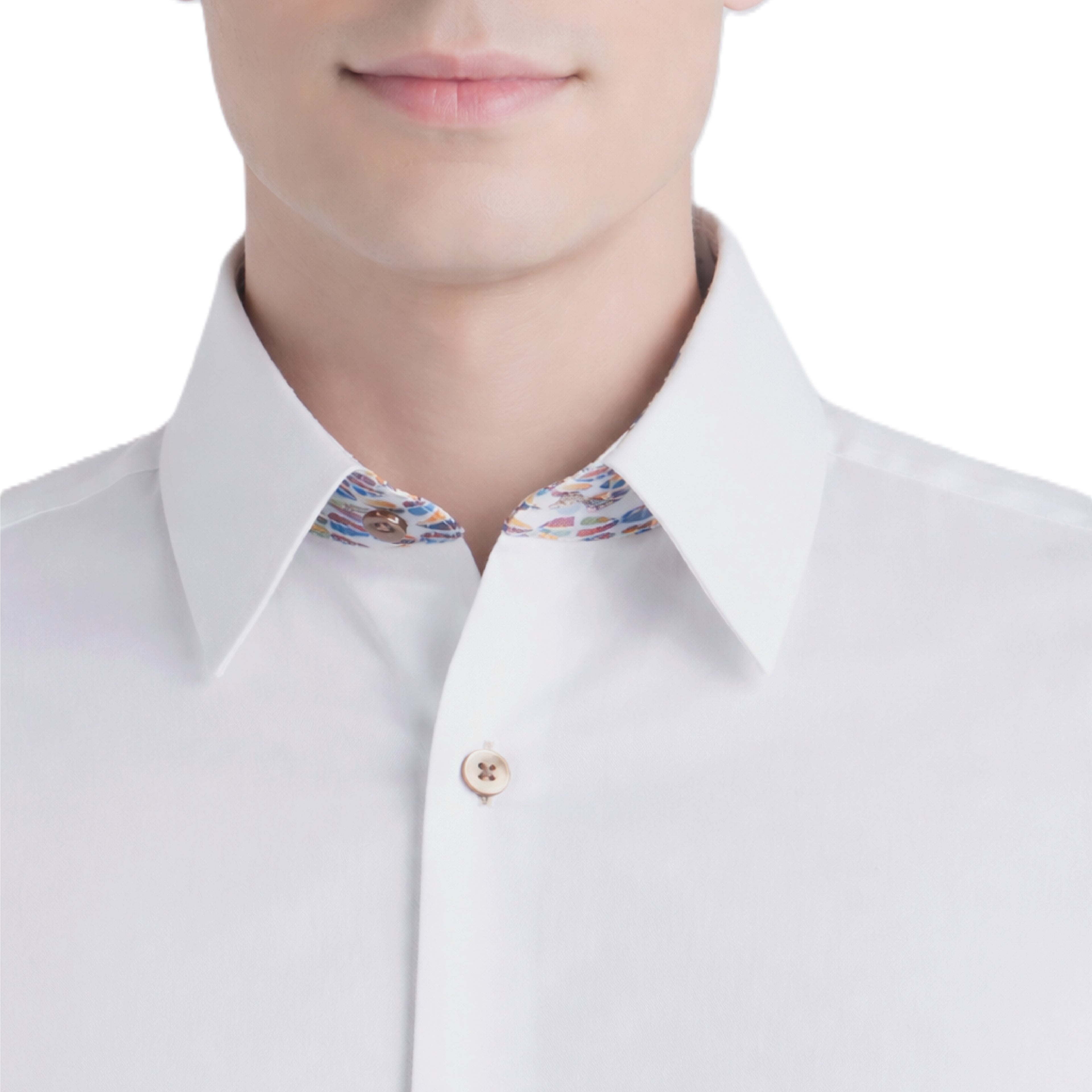 Sinai Collection Luxe Cotton Feather White Dress Shirt