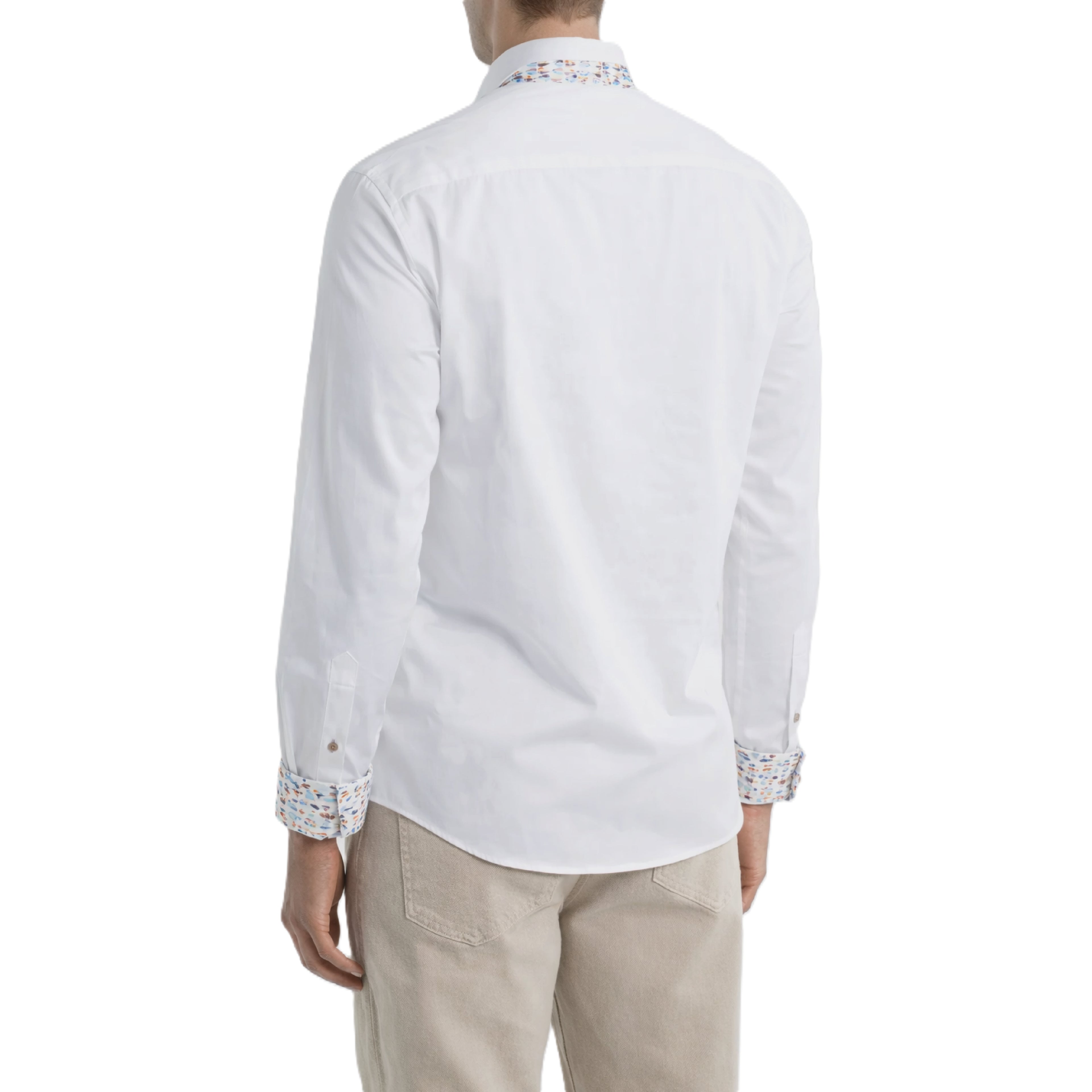 Sinai Collection Luxe Cotton Feather White Dress Shirt