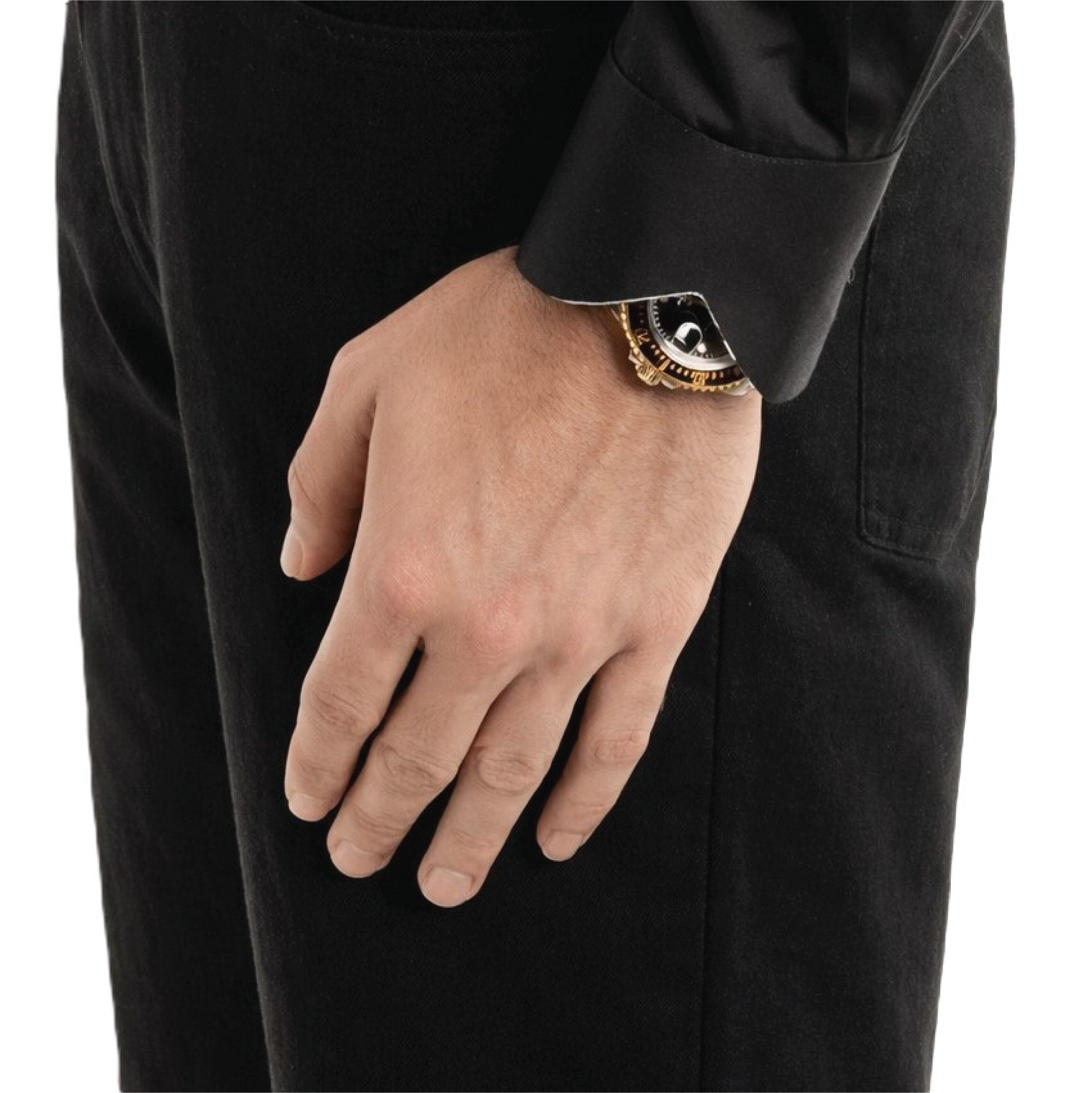 Sinai Collection Luxe Cotton Monochrome Black Dress Shirt