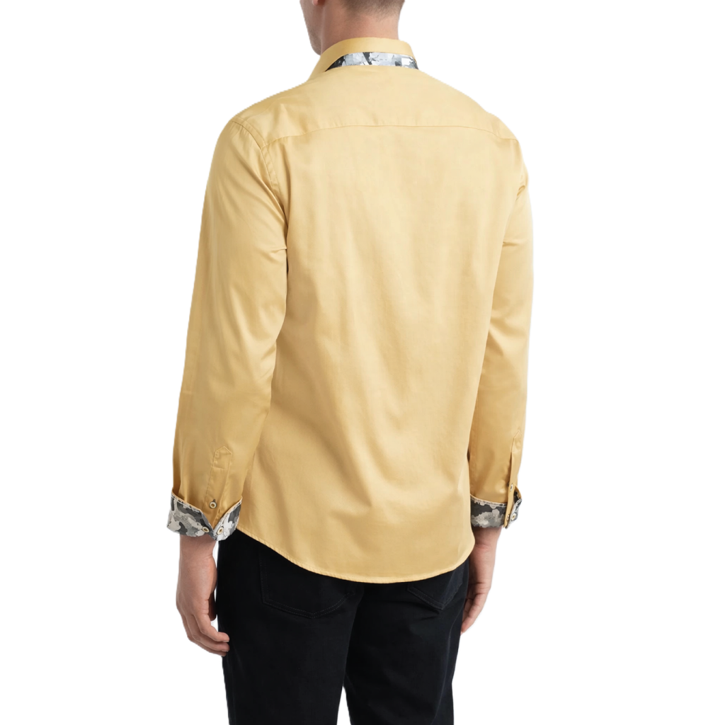 Sinai Collection Luxe Cotton Monochrome Gold Dress Shirt