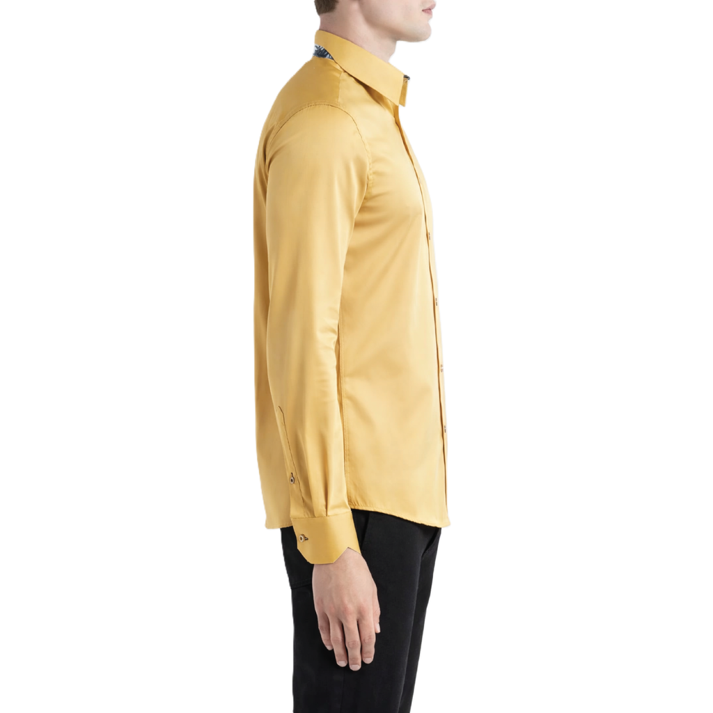 Sinai Collection Luxe Cotton Monochrome Gold Dress Shirt