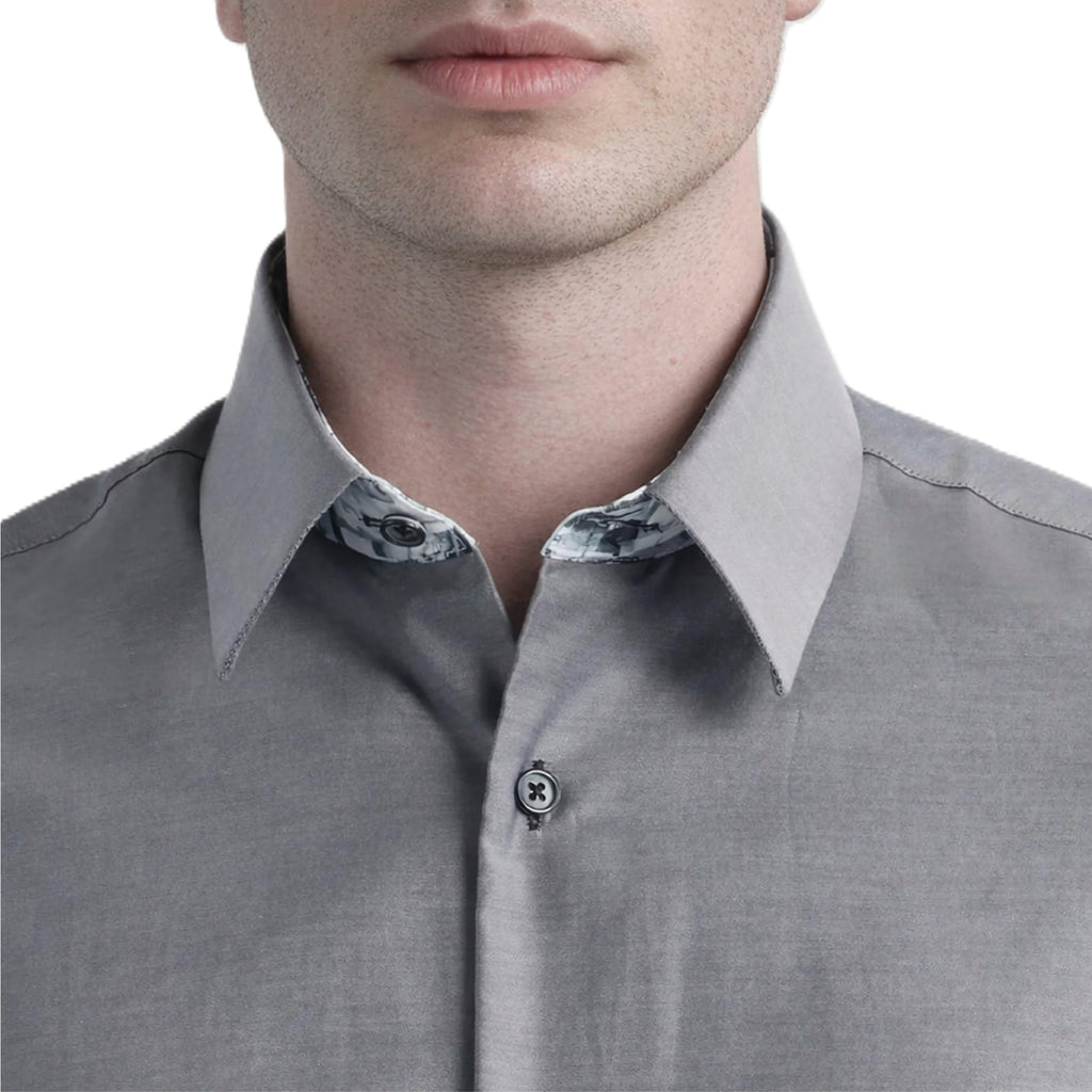 Sinai Collection Luxe Cotton Monochrome Gray Dress Shirt