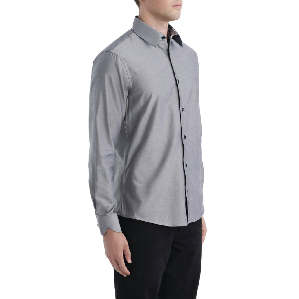 Sinai Collection Luxe Cotton Monochrome Gray Dress Shirt
