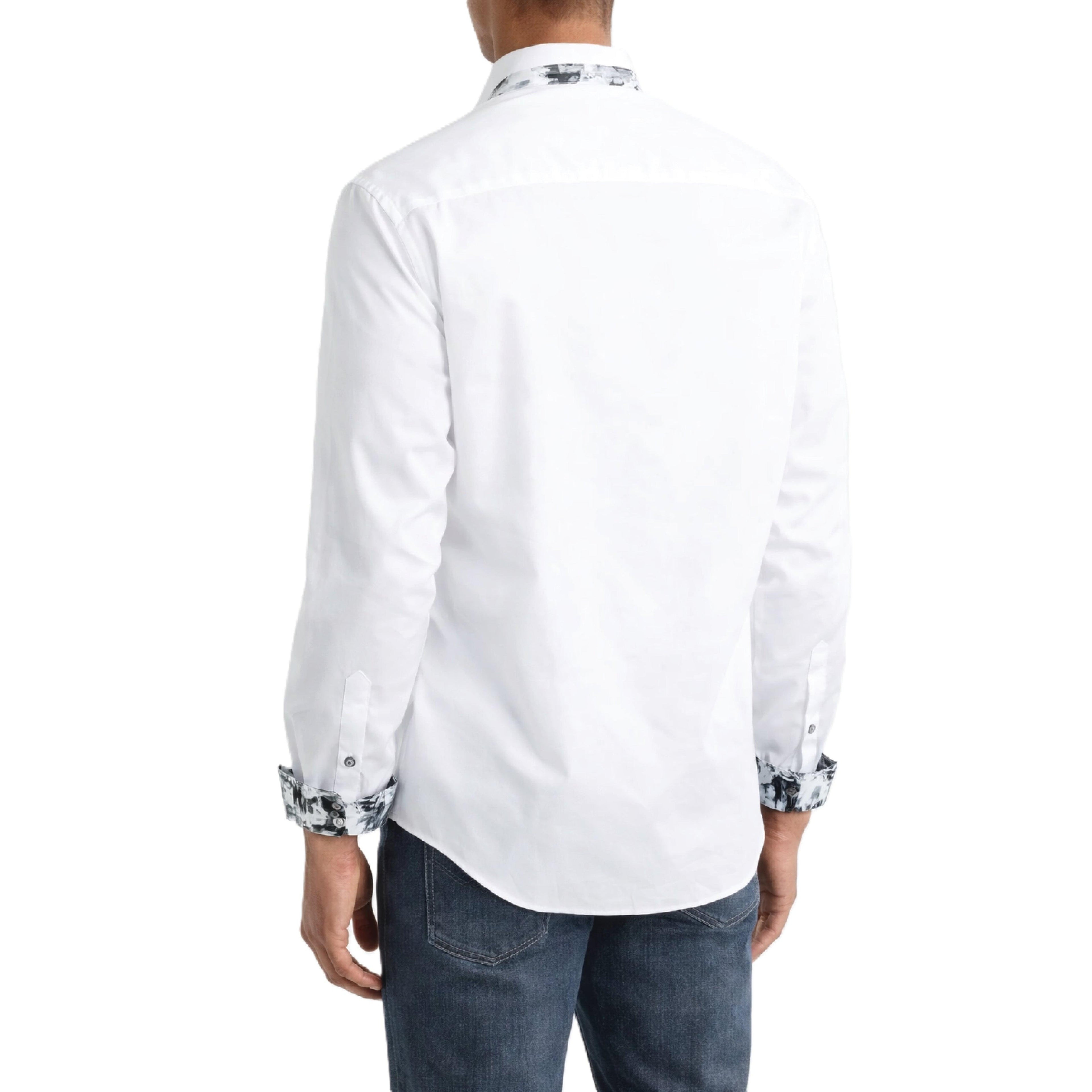 Sinai Collection Luxe Cotton Monochrome White Dress Shirt