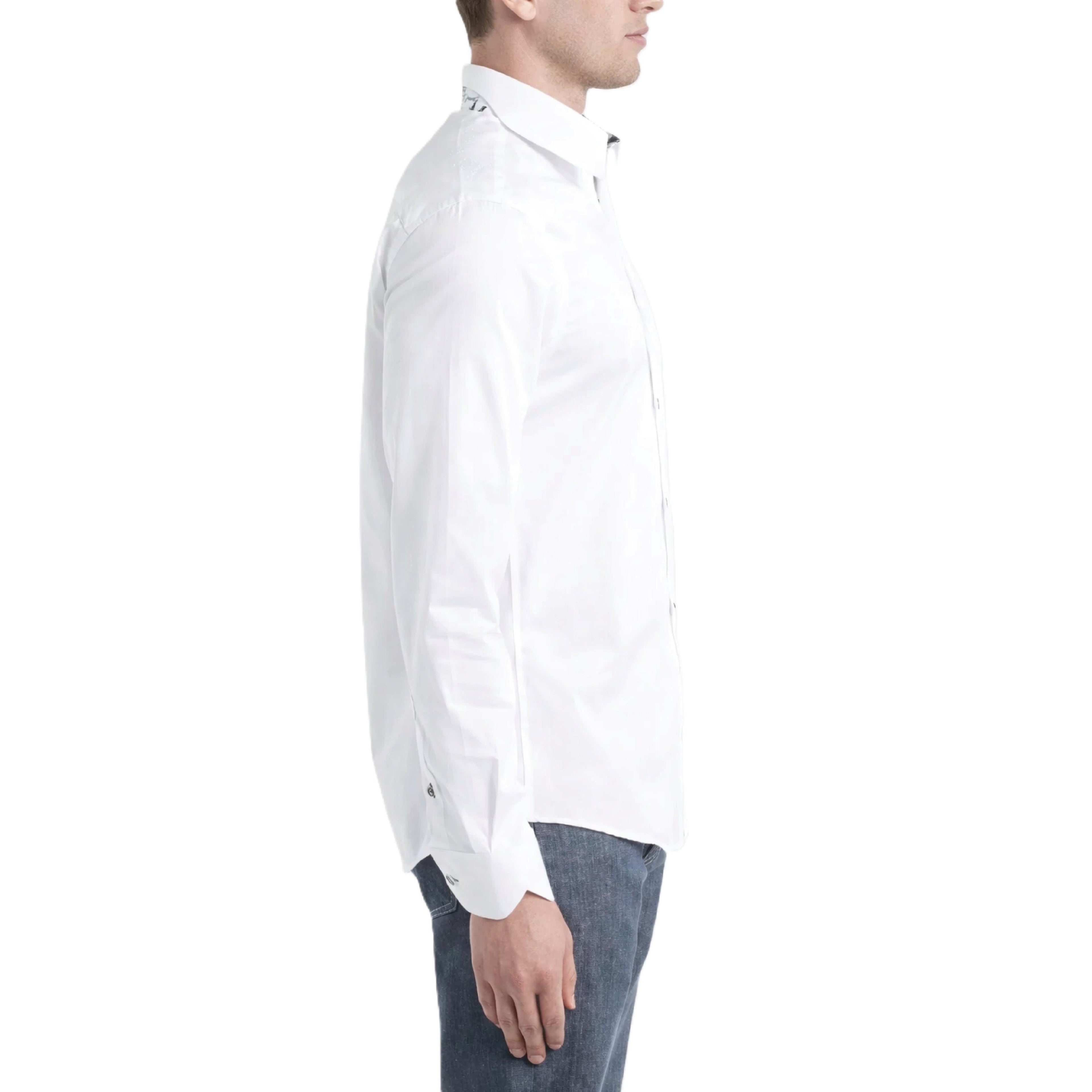 Sinai Collection Luxe Cotton Monochrome White Dress Shirt