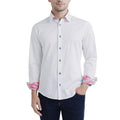 Sinai Collection Luxe Cotton Multicolored White Dress Shirt
