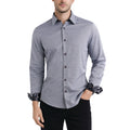 Sinai Collection Luxe Cotton Swirl Gray Dress Shirt