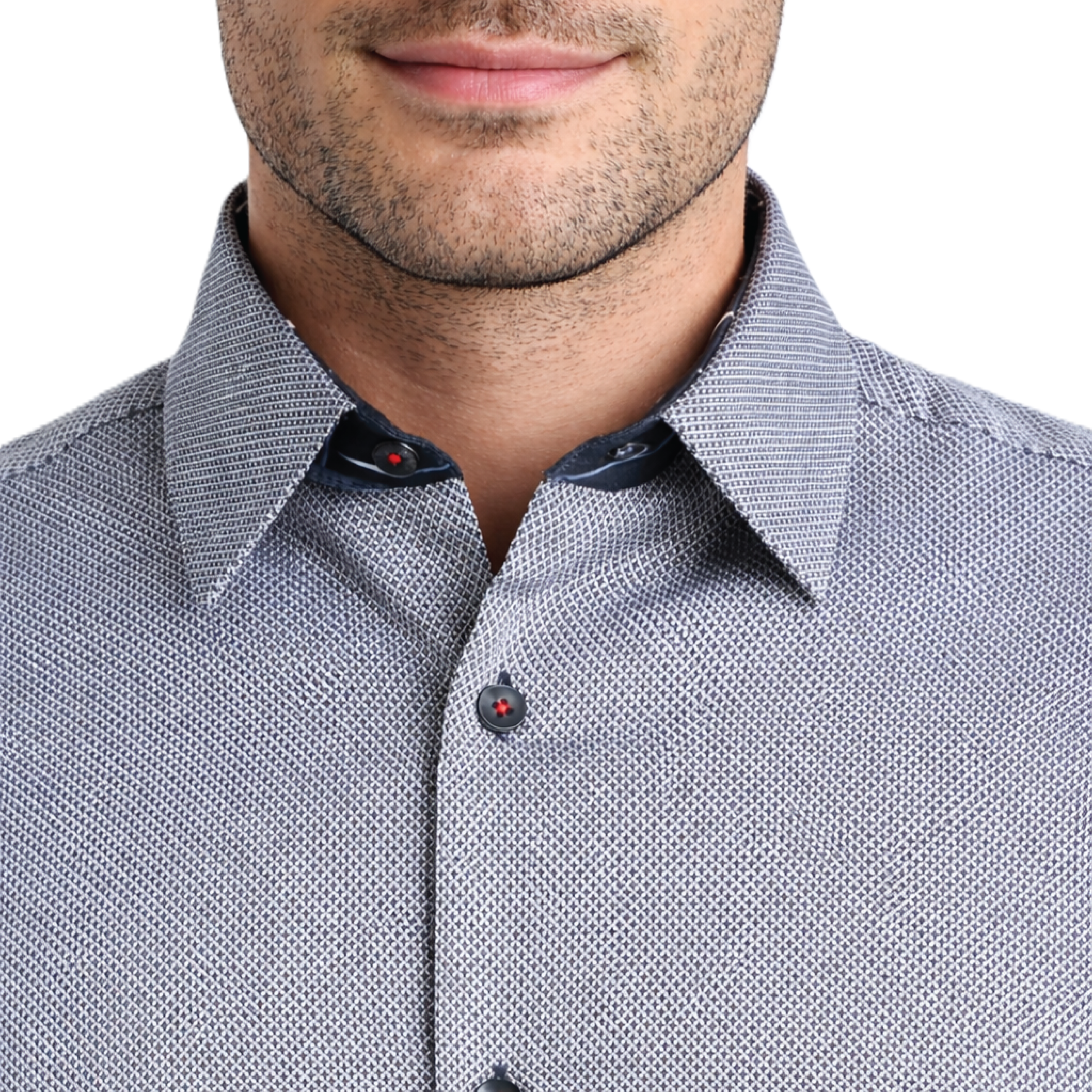 Sinai Collection Luxe Cotton Swirl Gray Dress Shirt