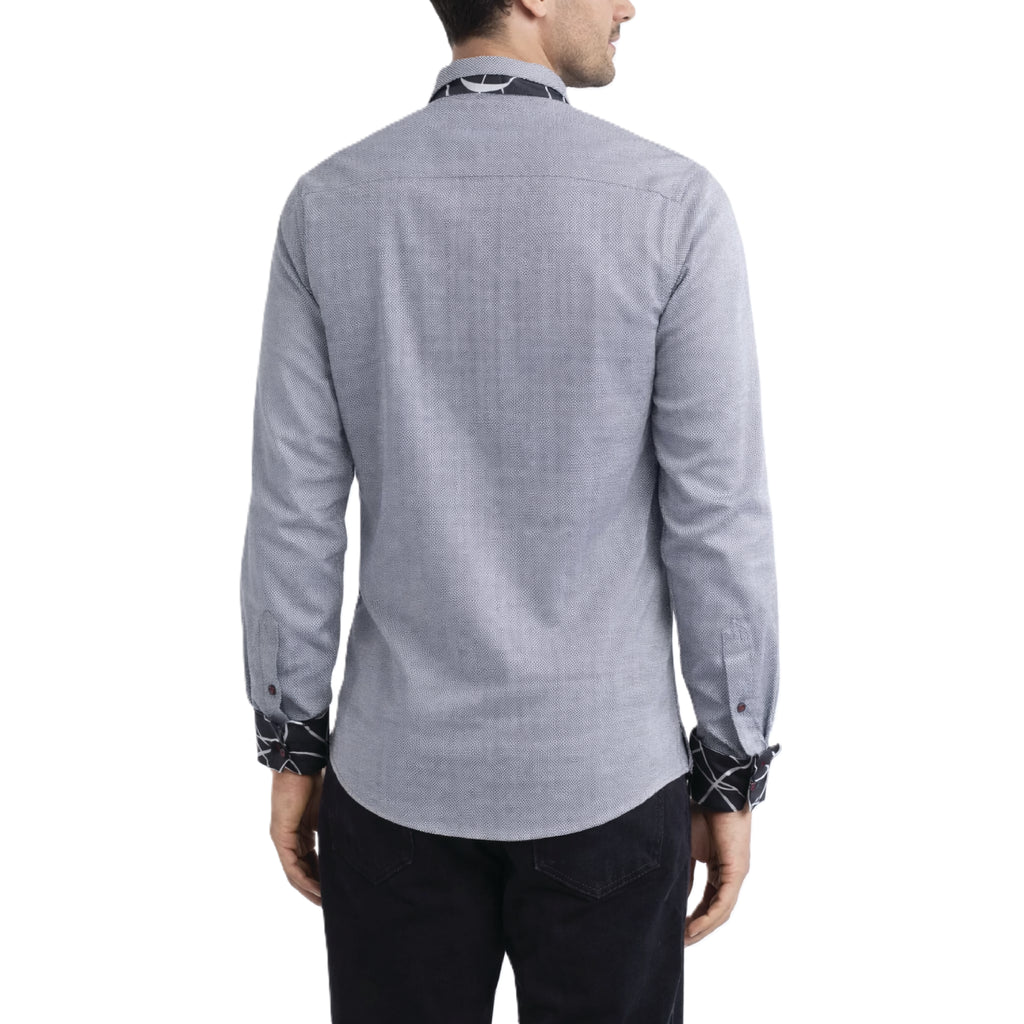 Sinai Collection Luxe Cotton Swirl Gray Dress Shirt