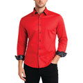 Sinai Collection Luxe Cotton Swirl Red Dress Shirt