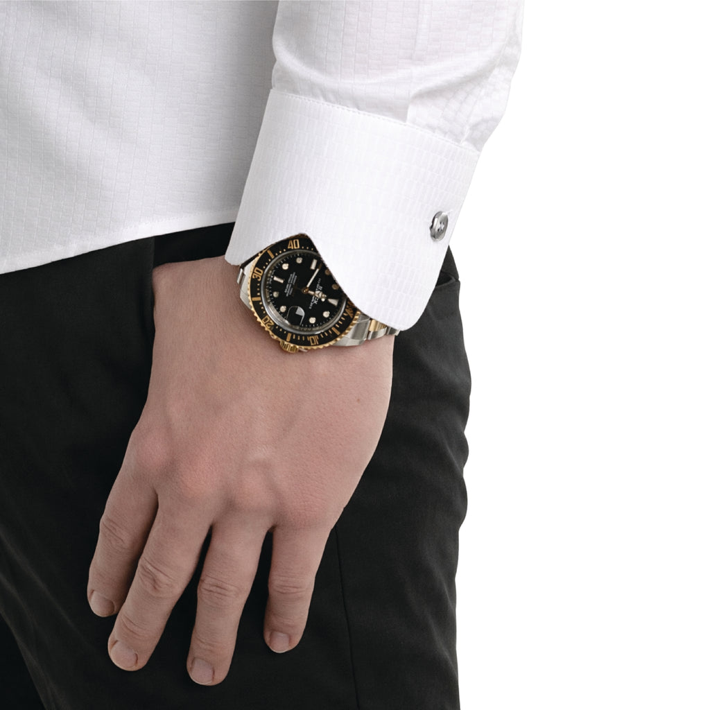 Sinai Collection Luxe Cotton Swirl White Dress Shirt