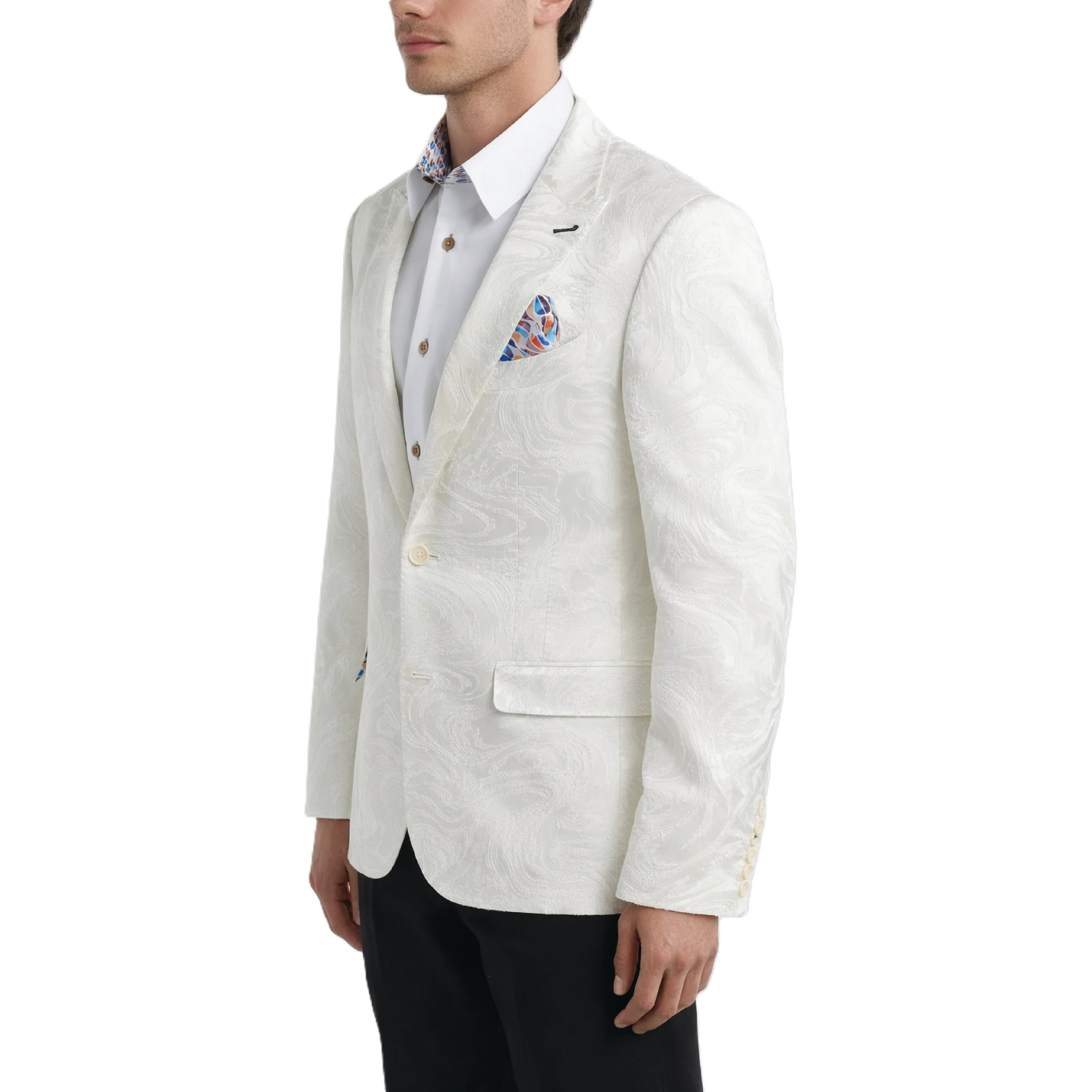 Siragusa Sinai Collection Paisley Ivory Sport Jacket