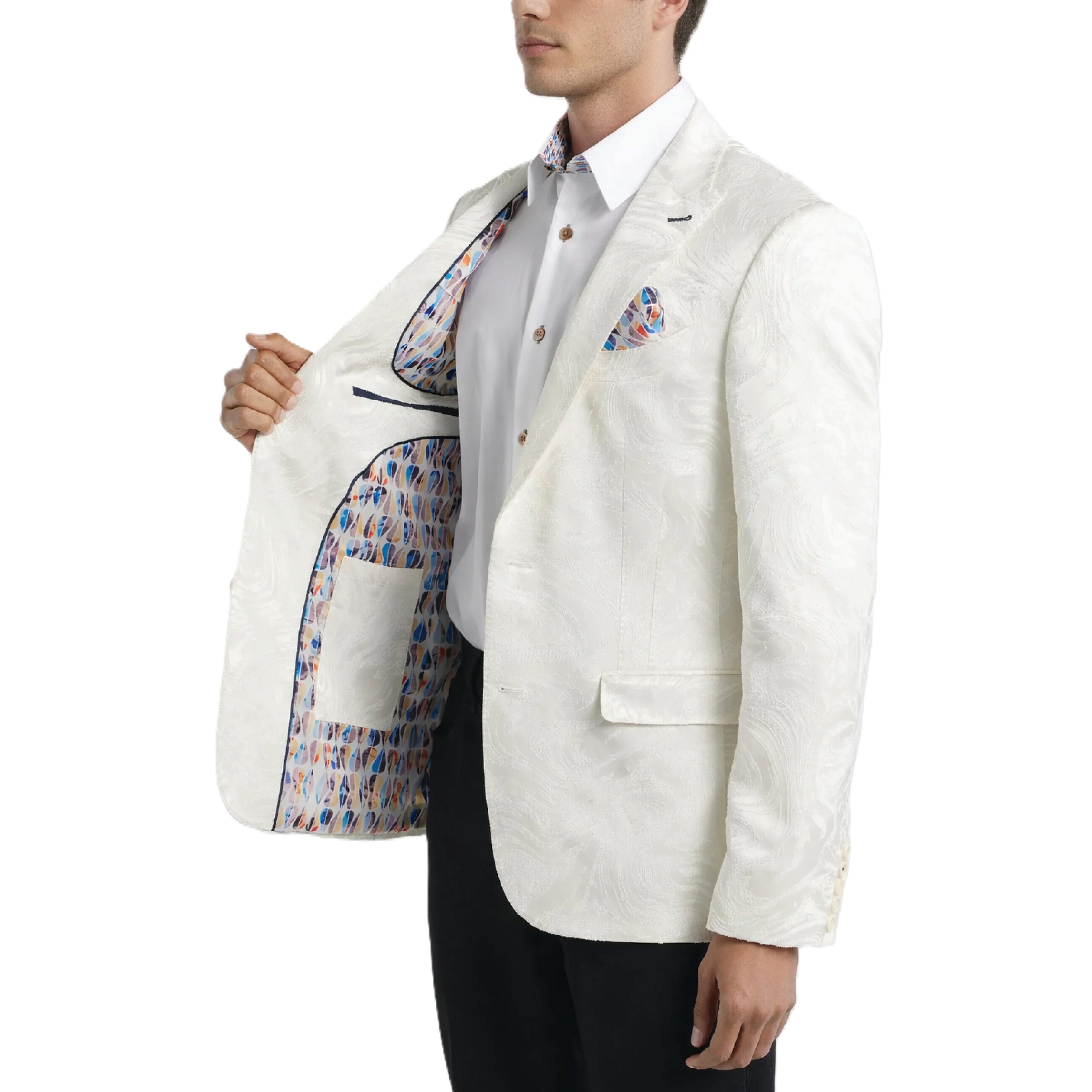 Siragusa Sinai Collection Paisley Ivory Sport Jacket